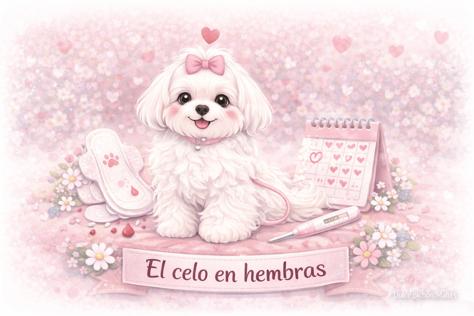 Celo en perras Bichón Maltés