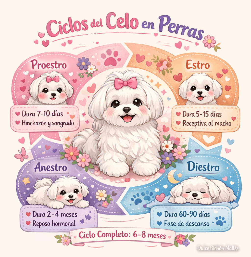 Ciclo del celo en perras Bichón Maltés Ciclo del celo en perras Bichón Maltés