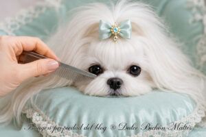 Limpieza del lagrimal del Bichón Maltés