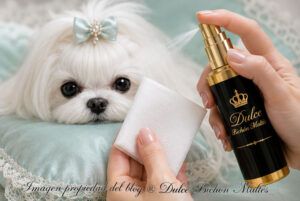 Limpieza del lagrimal del Bichón Maltés